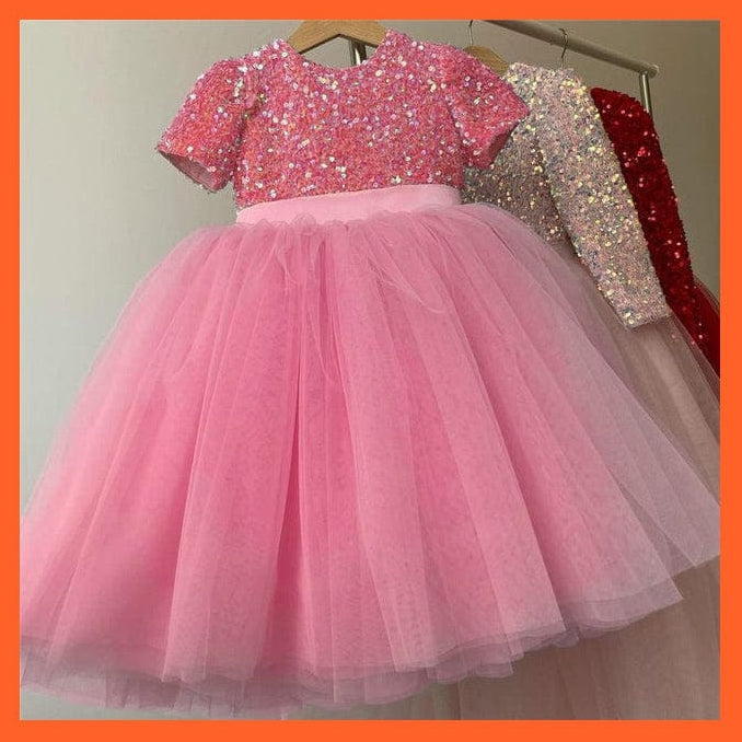 whatagift.com.au dress 2 / 3T Sequin Lace Dress Party Tutu Fluffy Gown For Girls