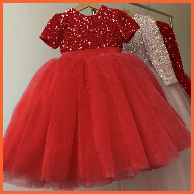 whatagift.com.au dress 3 / 5T Sequin Lace Dress Party Tutu Fluffy Gown for Girls