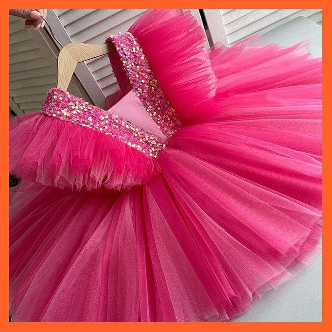 whatagift.com.au dress 5 / 3T Sequin Lace Dress Party Tutu Fluffy Gown For Girls