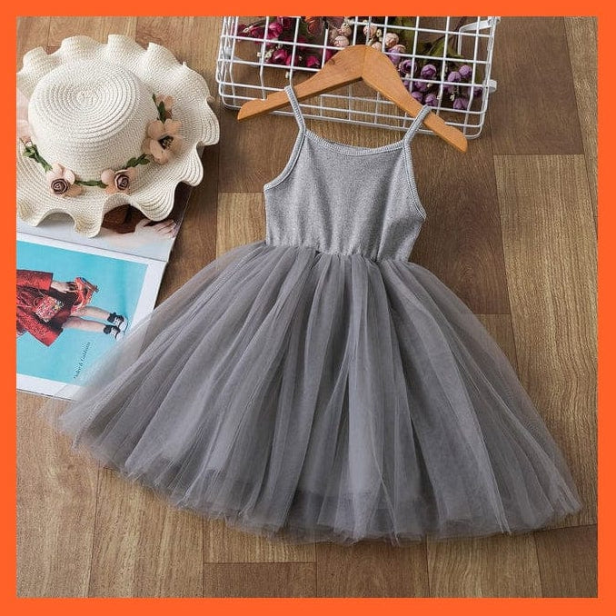 whatagift.com.au Dress 6 Gray / 3T Casual Wear Bling Star Sling Dress For Baby Girl
