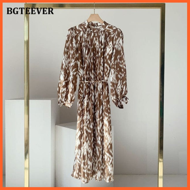 Stand Collar Women Full Sleeve Dress | whatagift.com.au.