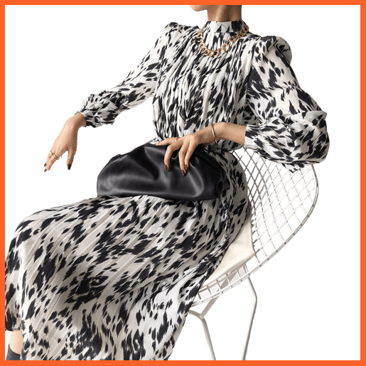 Stand Collar Women Full Sleeve Dress | whatagift.com.au.