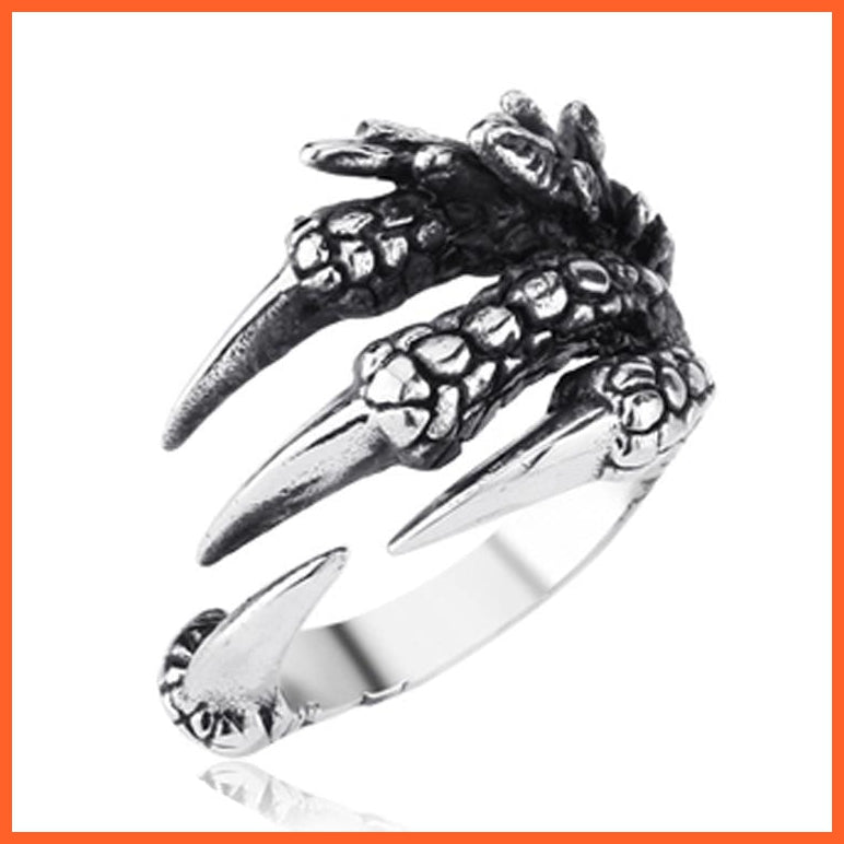 Gothic Vintage Cool Eagle Claw Evil Skeleton Skull Ring For Men | whatagift.com.au.
