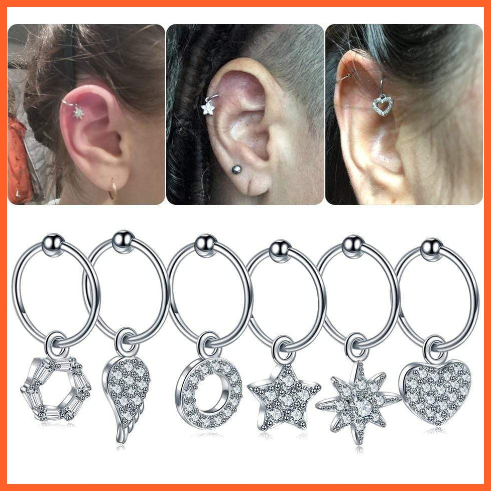 1Pc In 6 Styles Dangle Hoop Earring | whatagift.com.au.