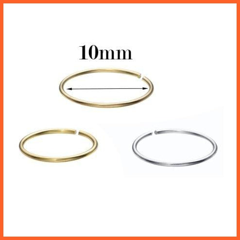 Silver Nose Hoop Rings In 3 Different Size | 925 Sterling Silver Classic Trendy Nose Ring | whatagift.com.au.