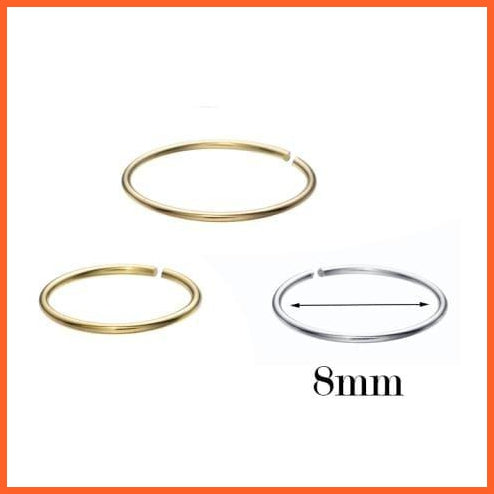 Silver Nose Hoop Rings In 3 Different Size | 925 Sterling Silver Classic Trendy Nose Ring | whatagift.com.au.
