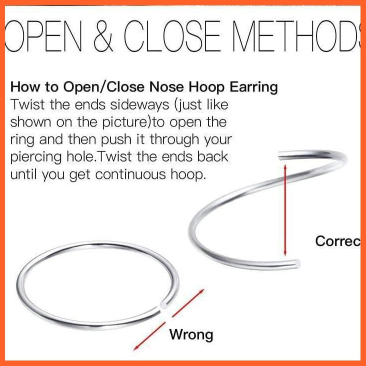 Silver Nose Hoop Rings In 3 Different Size | 925 Sterling Silver Classic Trendy Nose Ring | whatagift.com.au.