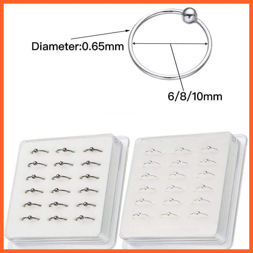 Silver Nose Hoop Rings In 3 Different Size | 925 Sterling Silver Classic Trendy Nose Ring | whatagift.com.au.