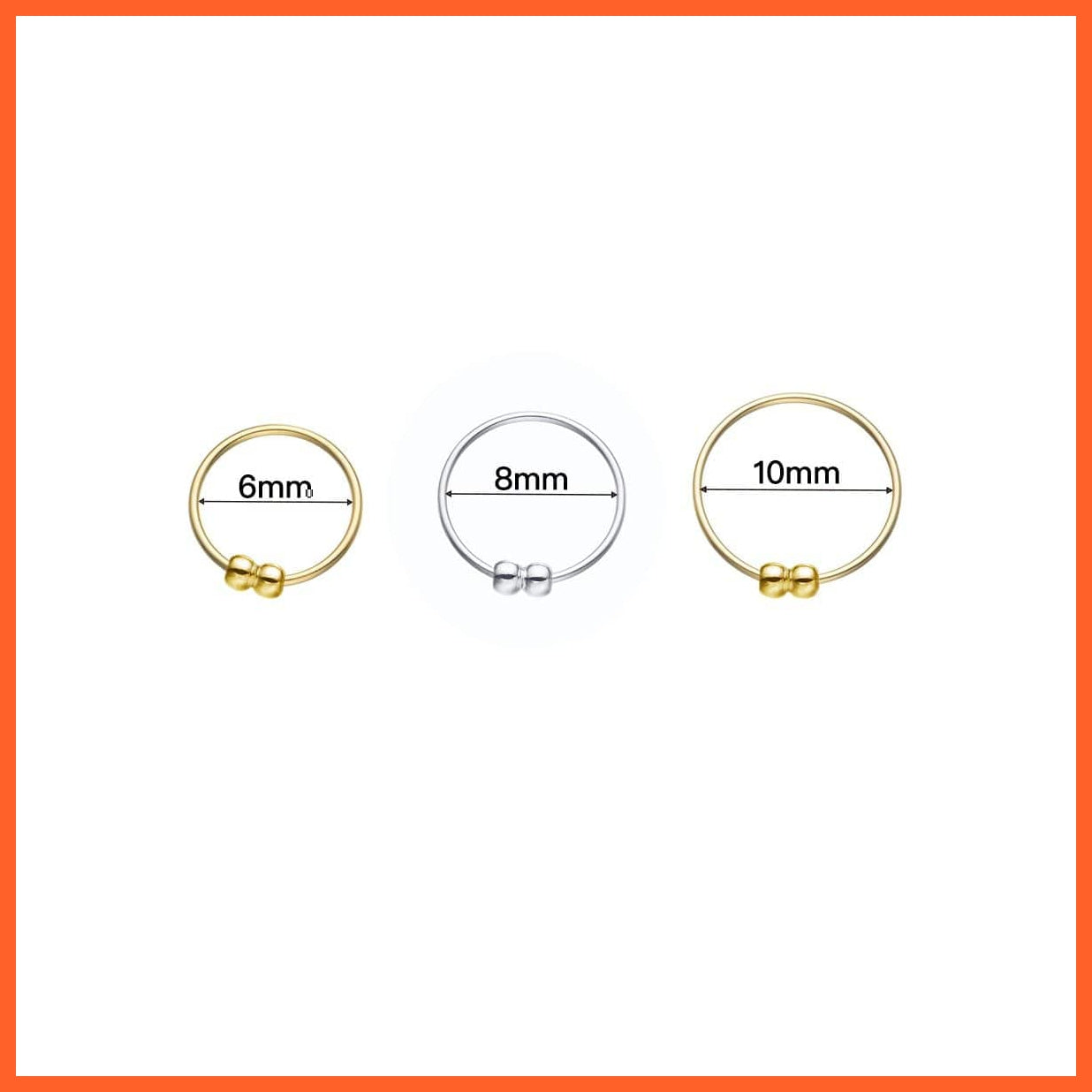 Silver Nose Hoop Rings In 3 Different Size | 925 Sterling Silver Classic Trendy Nose Ring | whatagift.com.au.