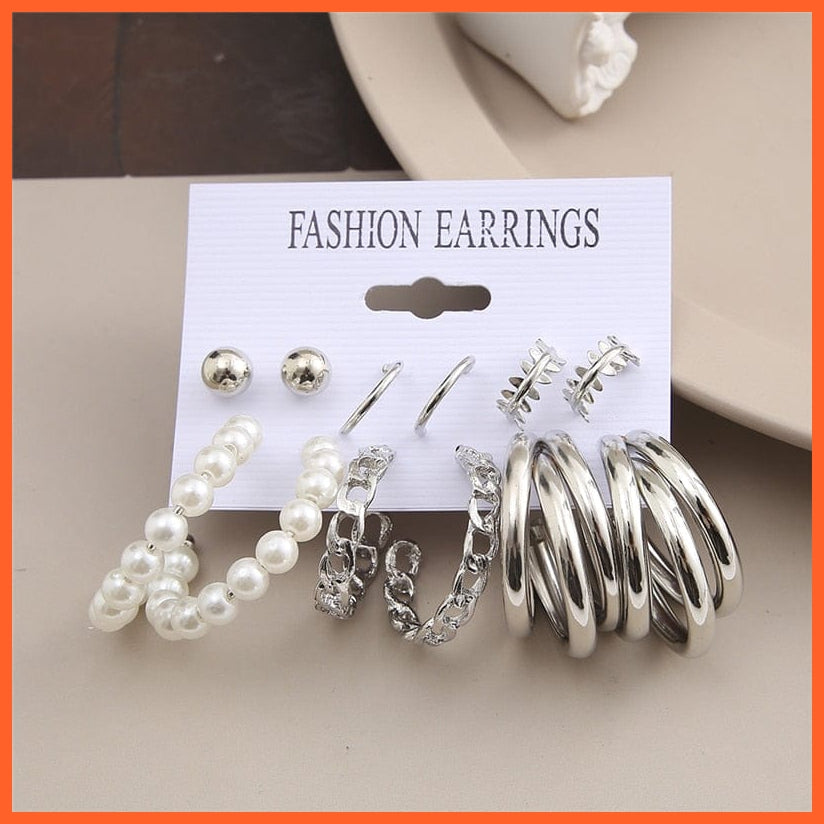 Bohemian Geometric Acrylic Round Hoop Earrings Set For Women | Colorful Resin Heart Butterfly Earrings Jewellery Gifts | whatagift.com.au.