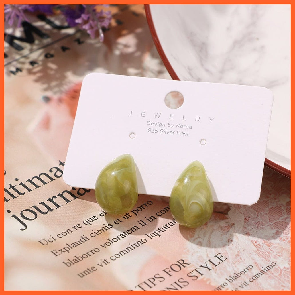 Candy Colors Teardrop Resin Earring | Simple Drop Earrings For Women | Fashion Wedding Jewellery Gifts | whatagift.com.au.