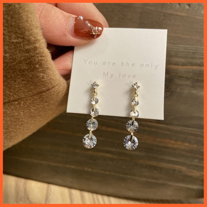 Vintage Cubic Zirconia Round Stud Earrings Set For Women | Silver Color Crystal Rhinestone Bow Earrings Jewellery Gifts | whatagift.com.au.