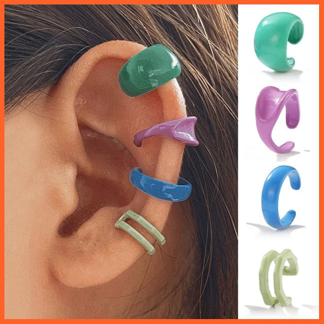 Punk Gold Animal Snake Clip Earrings Ear Clip Without Piercing For Women | Fake Piercing Ear Cuffs Trendy Jewellery Gifts | whatagift.com.au.
