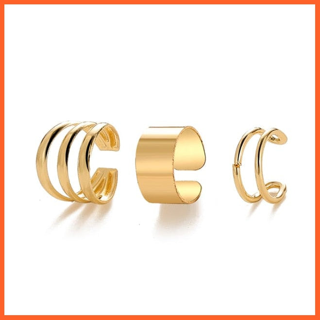 Punk Gold Animal Snake Clip Earrings Ear Clip Without Piercing For Women | Fake Piercing Ear Cuffs Trendy Jewellery Gifts | whatagift.com.au.