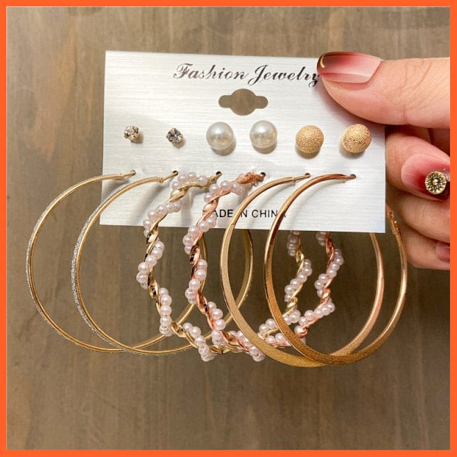 Bohemian Gold Snake Butterfly Drop Earrings Set For Women | Pearl Acrylic Dangle Earrings Trendy Set Of Earrings Jewellery Gifts | whatagift.com.au.
