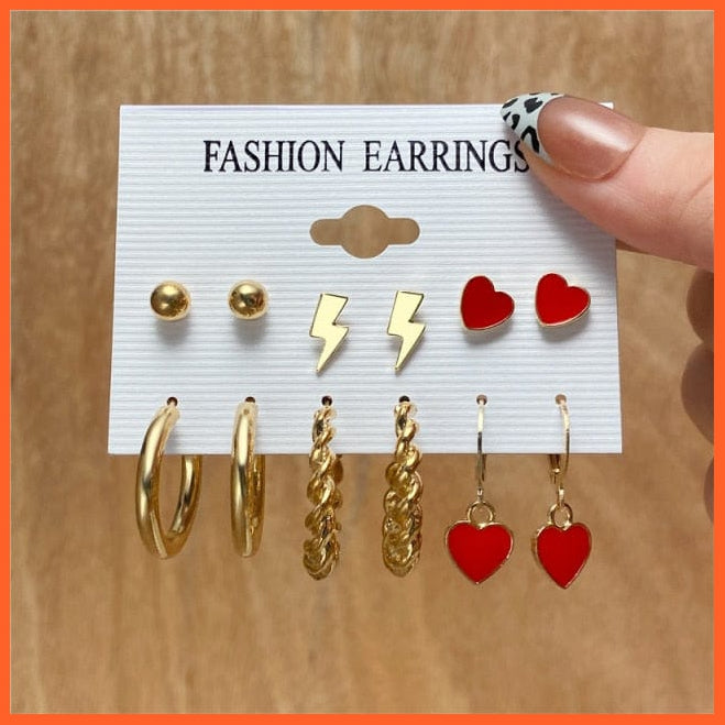 Trendy Big Pearl Drop Earrings Set For Women | Fashion Gold Geometric Circle Chain  Set Of Earrings Jewellery Gifts | whatagift.com.au.