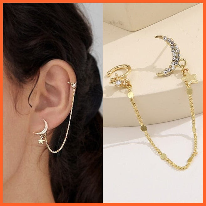 Punk Gold Animal Snake Clip Earrings Ear Clip Without Piercing For Women | Fake Piercing Ear Cuffs Trendy Jewellery Gifts | whatagift.com.au.