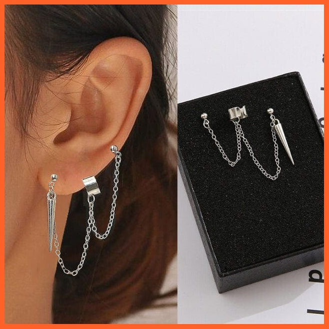 Punk Gold Animal Snake Clip Earrings Ear Clip Without Piercing For Women | Fake Piercing Ear Cuffs Trendy Jewellery Gifts | whatagift.com.au.