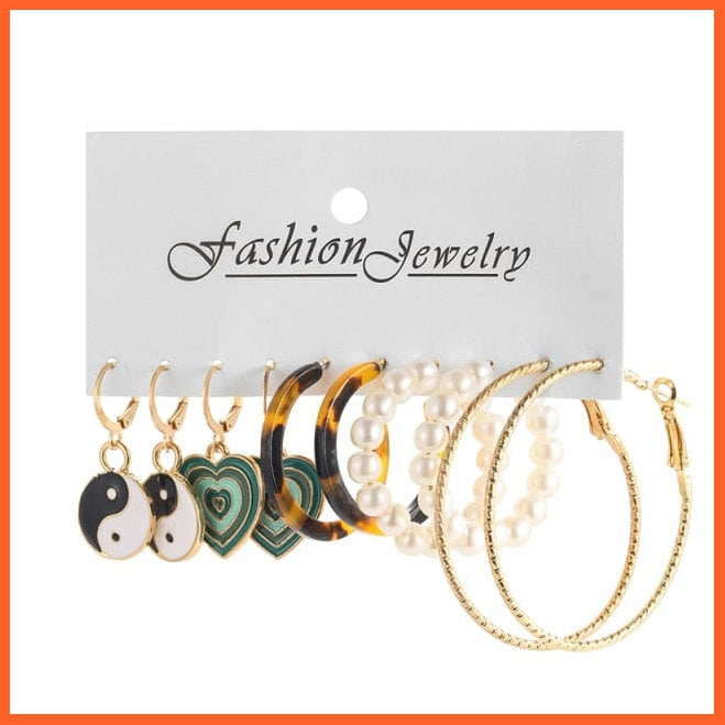Cute Acrylic Earrings Set For Women | Girls Fashion Sweet Colorful Resin Drop Earrings Set Of Earrings Party Jewellery | whatagift.com.au.