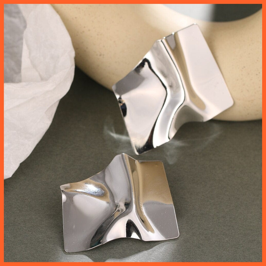 Fashion Large Statement Drop Earrings Geometric Jewellery | Women Big Dangle Hanging Fashion Modern Female Earrings | whatagift.com.au.