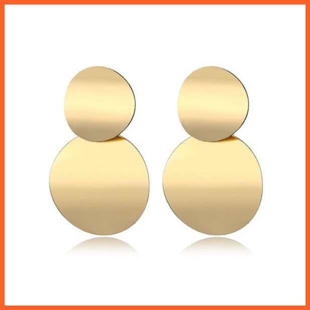 Fashion Vintage Earrings For Women | Big Geometric Statement Gold Metal Drop Earrings Trendy Earings Jewellery Accessories Gifts | whatagift.com.au.