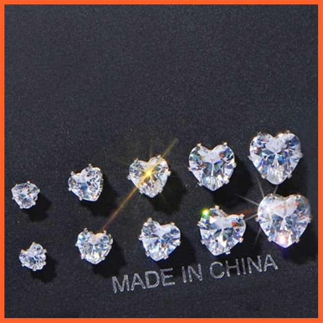 Vintage Cubic Zirconia Round Stud Earrings Set For Women | Silver Color Crystal Rhinestone Bow Earrings Jewellery Gifts | whatagift.com.au.