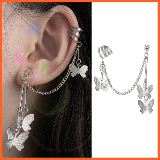 Simple Moon Star Rhinestone Long Chain Earrings For Women | Shine Sun Crescent Geometric Tassel Piercing Earring Party Jewelry | whatagift.com.au.
