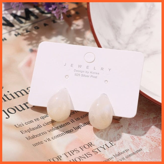 Candy Colors Teardrop Resin Earring | Simple Drop Earrings For Women | Fashion Wedding Jewellery Gifts | whatagift.com.au.