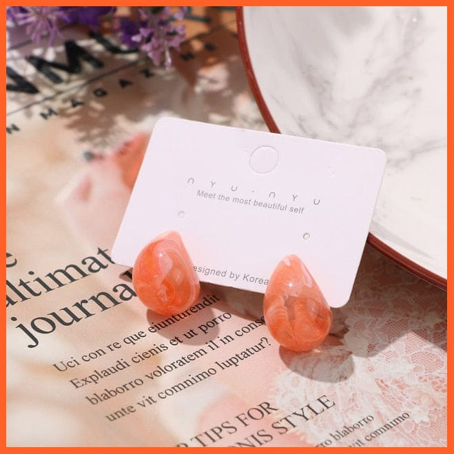 Candy Colors Teardrop Resin Earring | Simple Drop Earrings For Women | Fashion Wedding Jewellery Gifts | whatagift.com.au.