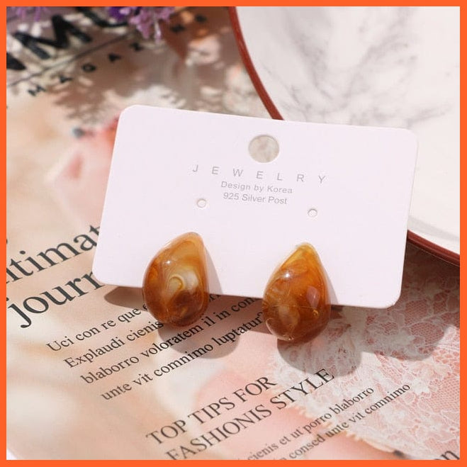 Candy Colors Teardrop Resin Earring | Simple Drop Earrings For Women | Fashion Wedding Jewellery Gifts | whatagift.com.au.