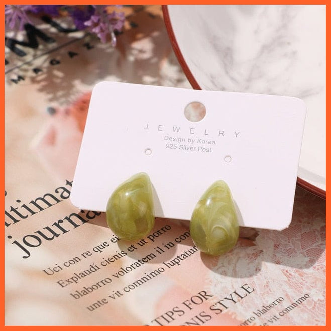 Candy Colors Teardrop Resin Earring | Simple Drop Earrings For Women | Fashion Wedding Jewellery Gifts | whatagift.com.au.