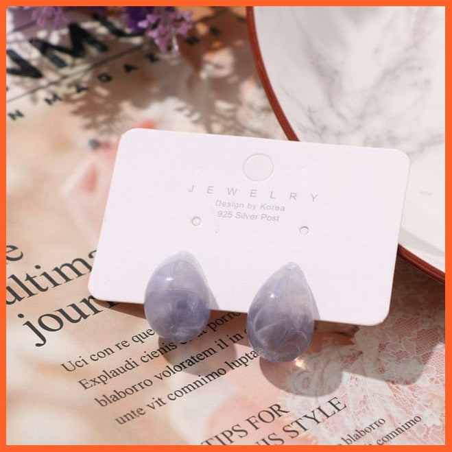 Candy Colors Teardrop Resin Earring | Simple Drop Earrings For Women | Fashion Wedding Jewellery Gifts | whatagift.com.au.