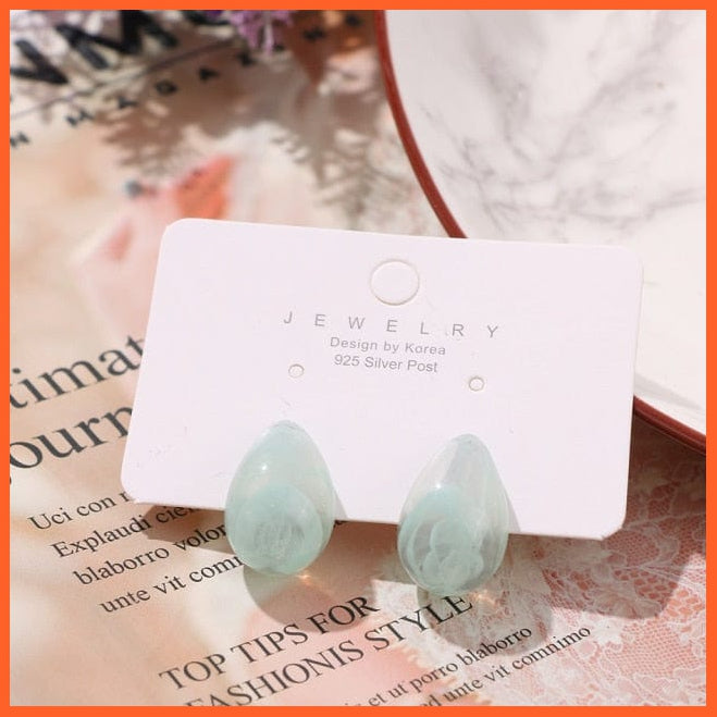 Candy Colors Teardrop Resin Earring | Simple Drop Earrings For Women | Fashion Wedding Jewellery Gifts | whatagift.com.au.