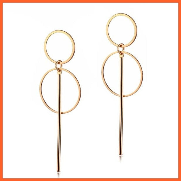 Vintage Geometric Metal Chunky Chain Link Earrings For Women | Irregular Round Square Drop Earring Elegant Jewellery Gifts | whatagift.com.au.