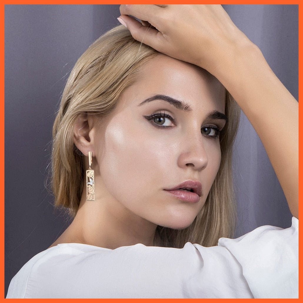 High Quality Unique Long Earrings For Women | Girls Cubic Zircon Hollow Carving Cute Vintage Dangle Earring 23 Styles Jewellery Gifts | whatagift.com.au.
