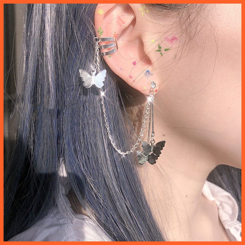 Punk Gold Animal Snake Clip Earrings Ear Clip Without Piercing For Women | Fake Piercing Ear Cuffs Trendy Jewellery Gifts | whatagift.com.au.
