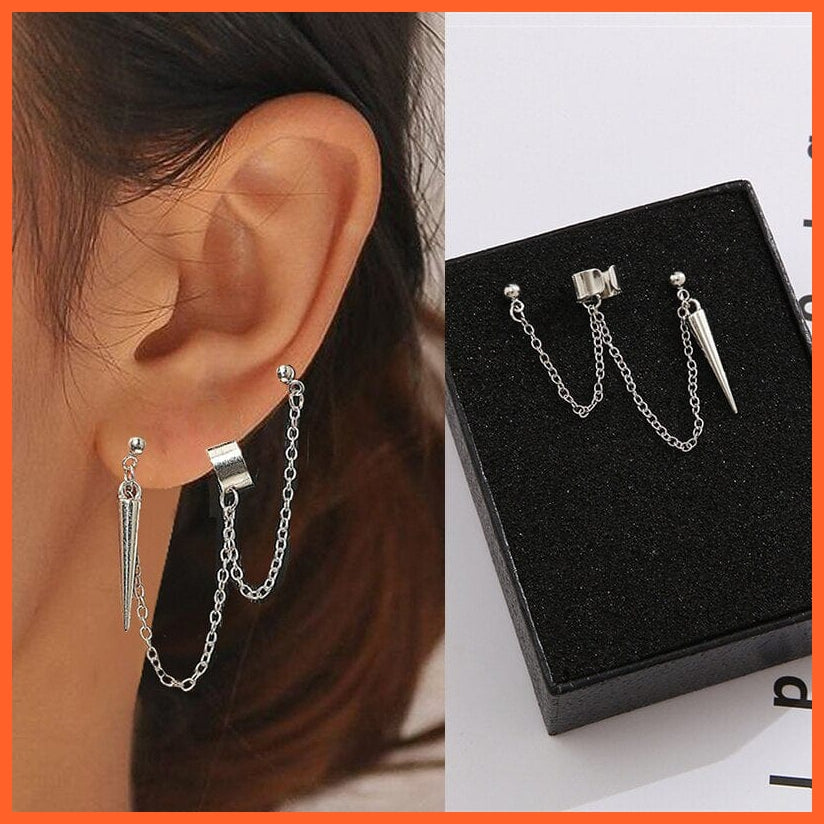 Punk Gold Animal Snake Clip Earrings Ear Clip Without Piercing For Women | Fake Piercing Ear Cuffs Trendy Jewellery Gifts | whatagift.com.au.