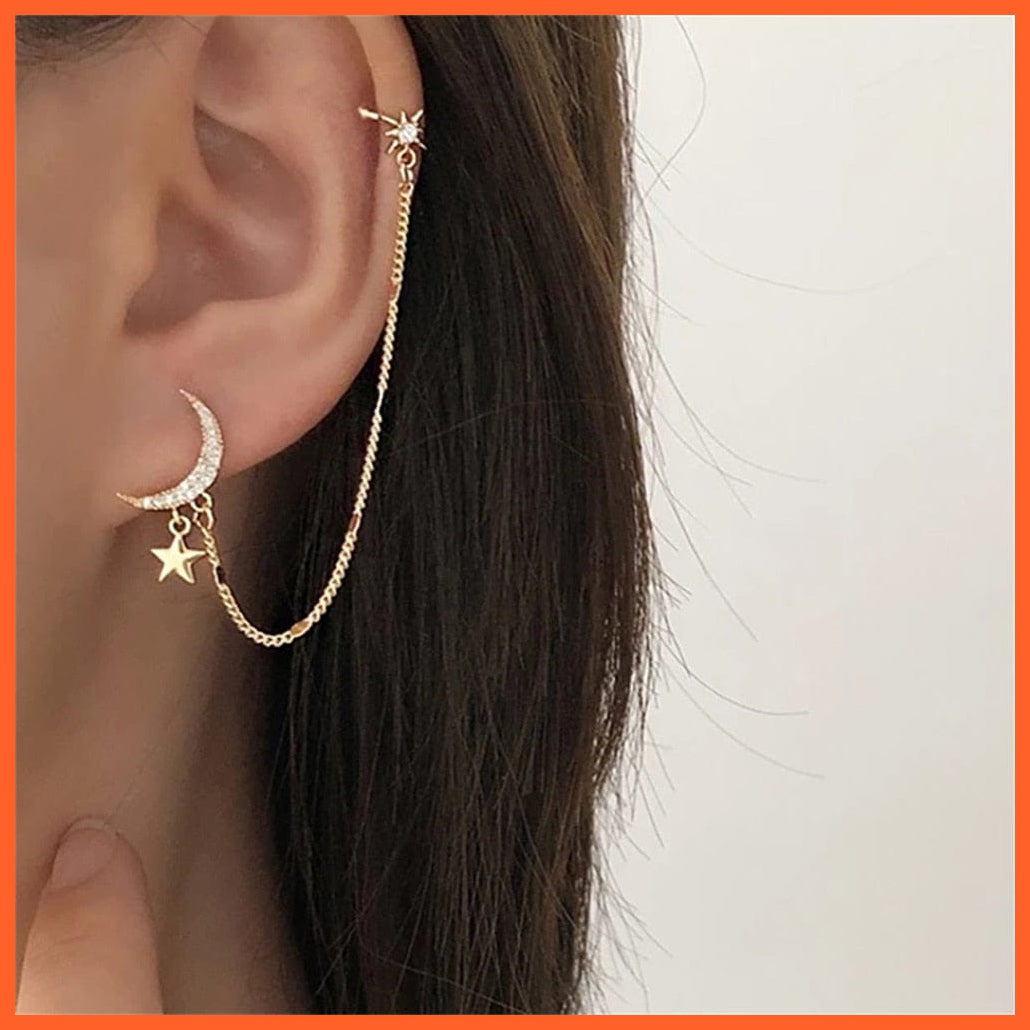 Simple long outlet chain earrings