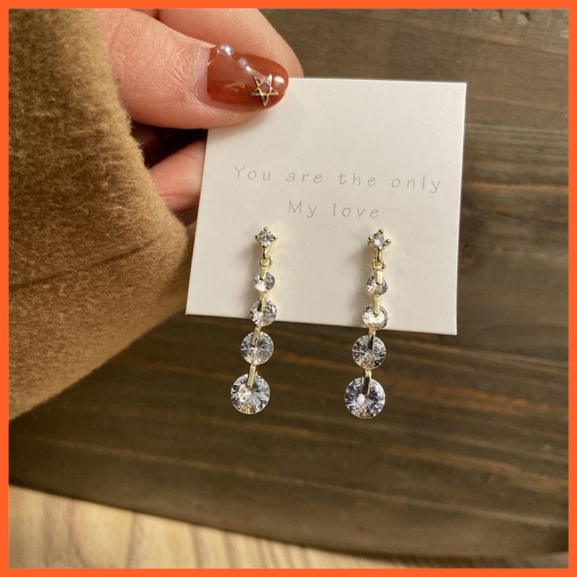Vintage Cubic Zirconia Round Stud Earrings Set For Women | Silver Color Crystal Rhinestone Bow Earrings Jewellery Gifts | whatagift.com.au.