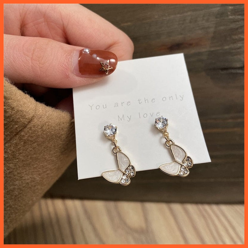 Vintage Cubic Zirconia Round Stud Earrings Set For Women | Silver Color Crystal Rhinestone Bow Earrings Jewellery Gifts | whatagift.com.au.