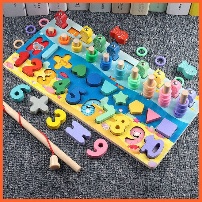 whatagift.com.au Educational Toys C Wooden Preschool Educational Toys | Children Board Math Figures Developing Toy
