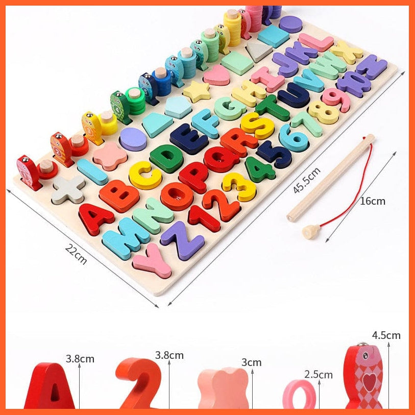 whatagift.com.au Educational Toys F Wooden Preschool Educational Toys | Children Board Math Figures Developing Toy