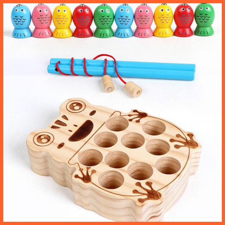 whatagift.com.au Educational Toys Wooden Double Pole Magnetic Fishing Toy | Focus Training Children Teaching Aids