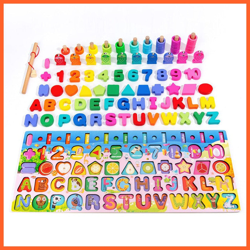 whatagift.com.au Educational Toys Wooden Preschool Educational Toys | Children Board Math Figures Developing Toy