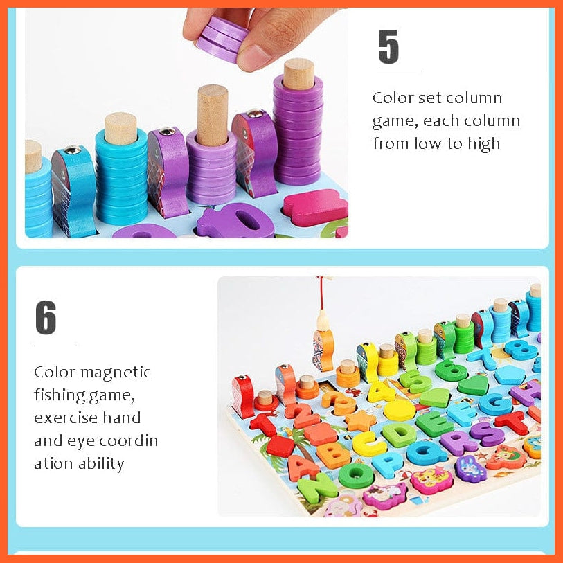 whatagift.com.au Educational Toys Wooden Preschool Educational Toys | Children Board Math Figures Developing Toy