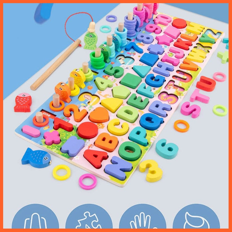 whatagift.com.au Educational Toys Wooden Preschool Educational Toys | Children Board Math Figures Developing Toy