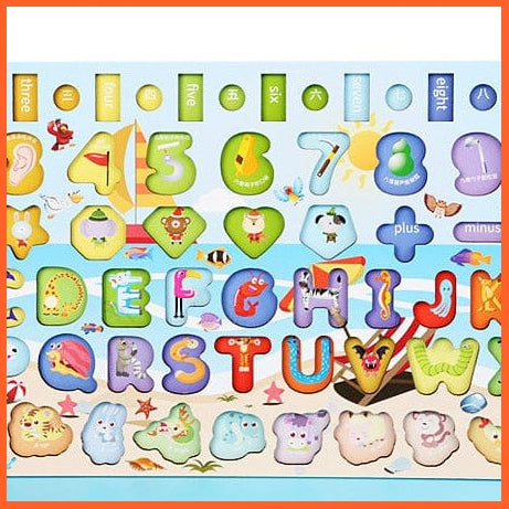 whatagift.com.au Educational Toys Wooden Preschool Educational Toys | Children Board Math Figures Developing Toy