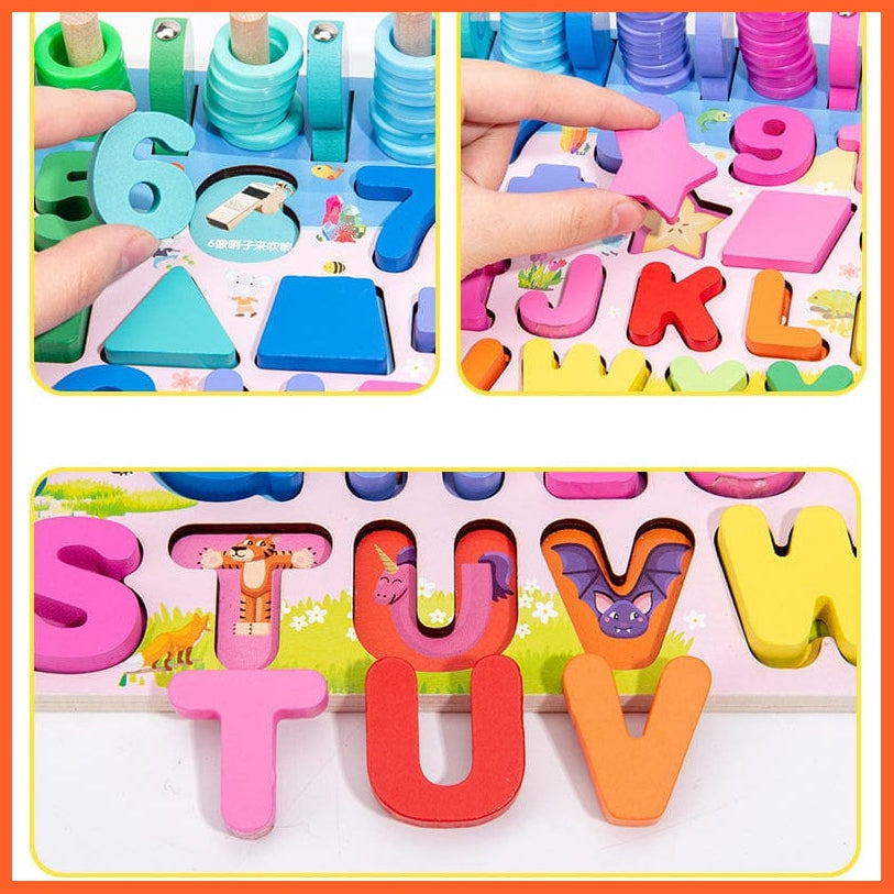 whatagift.com.au Educational Toys Wooden Preschool Educational Toys | Children Board Math Figures Developing Toy