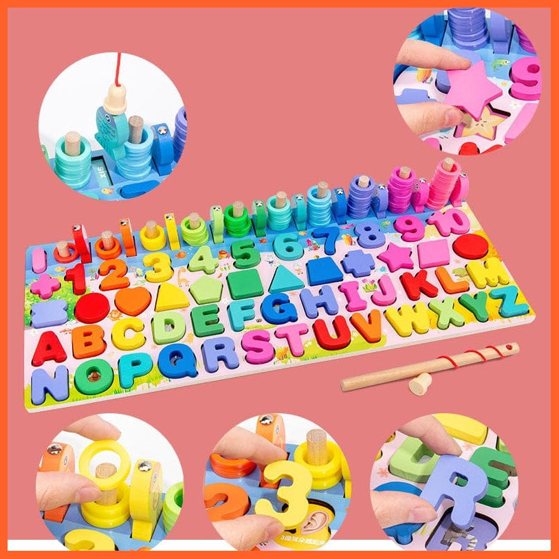 whatagift.com.au Educational Toys Wooden Preschool Educational Toys | Children Board Math Figures Developing Toy