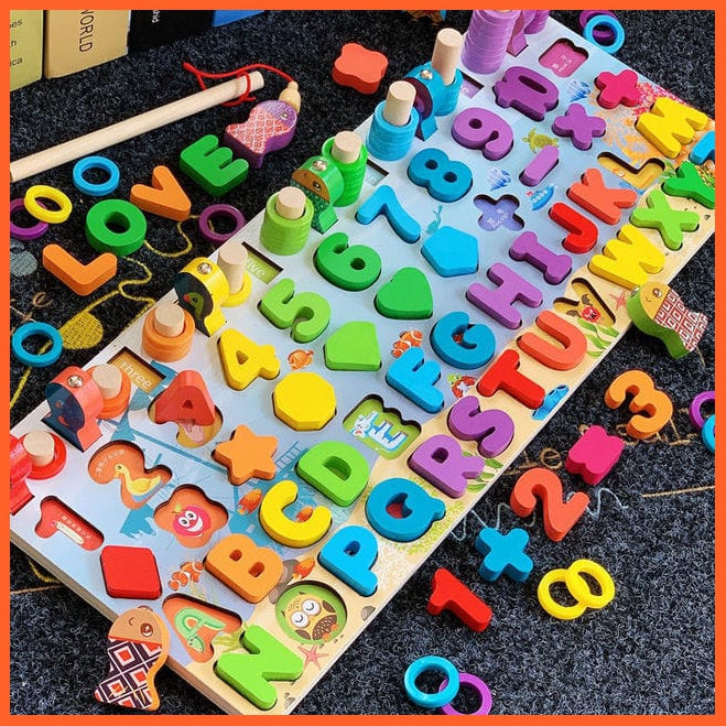 whatagift.com.au Educational Toys Wooden Preschool Educational Toys | Children Board Math Figures Developing Toy